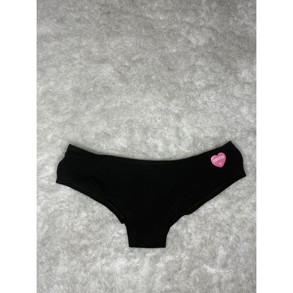 NWT PINK Victoria’s Secret Black Low Rise Hipster Panty XS 2011